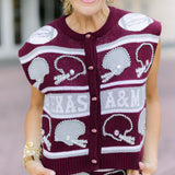 Texas A&M Vintage Football Helmet Stripe Skirt