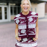 Texas A&M Vintage Football Helmet Stripe Vest