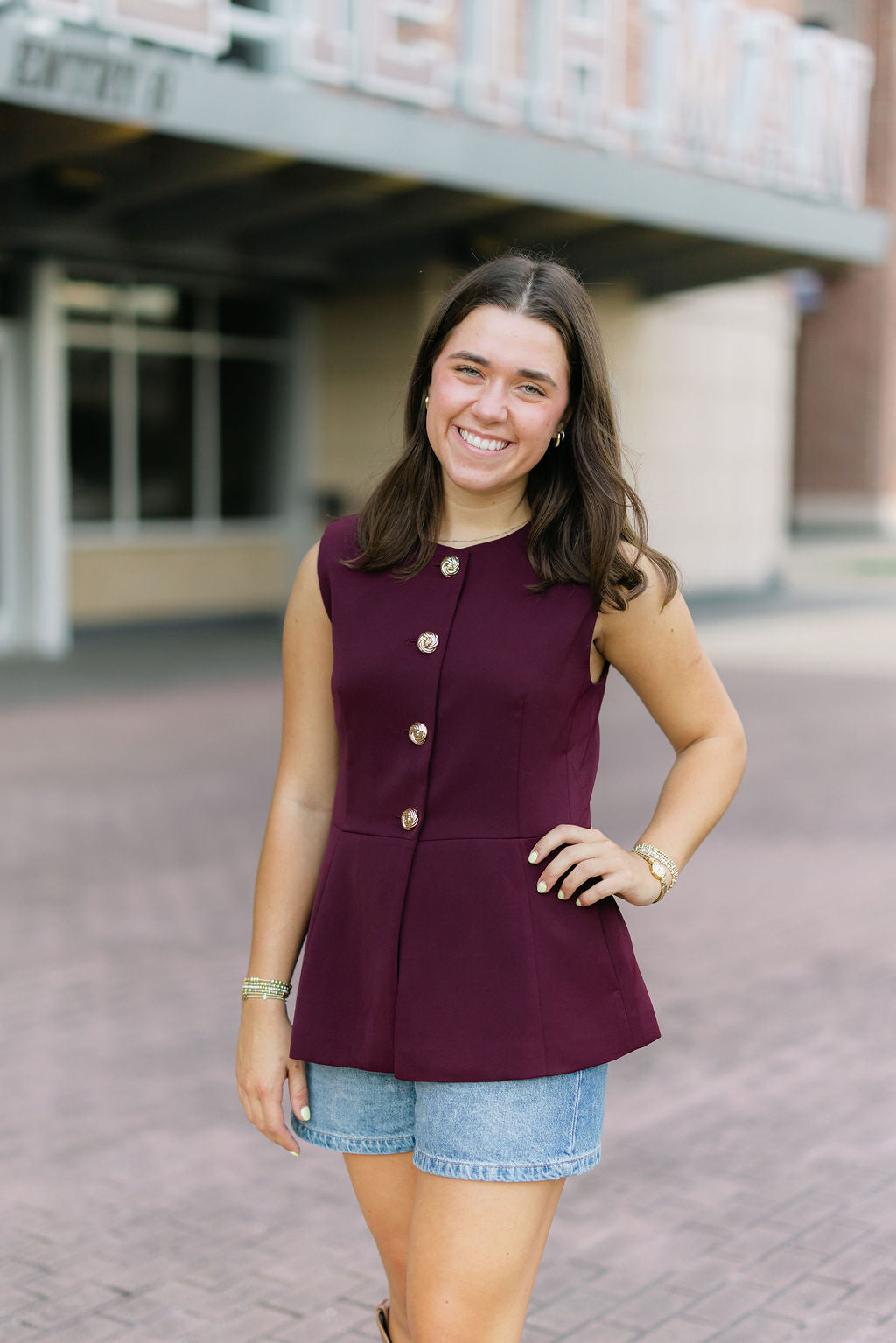 Howdy Honey Top, Maroon