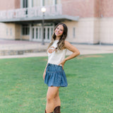 Football Vibes Only Sweater Tank, Ivory