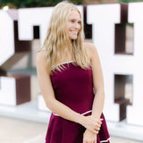 Snap Decision Dress, Maroon