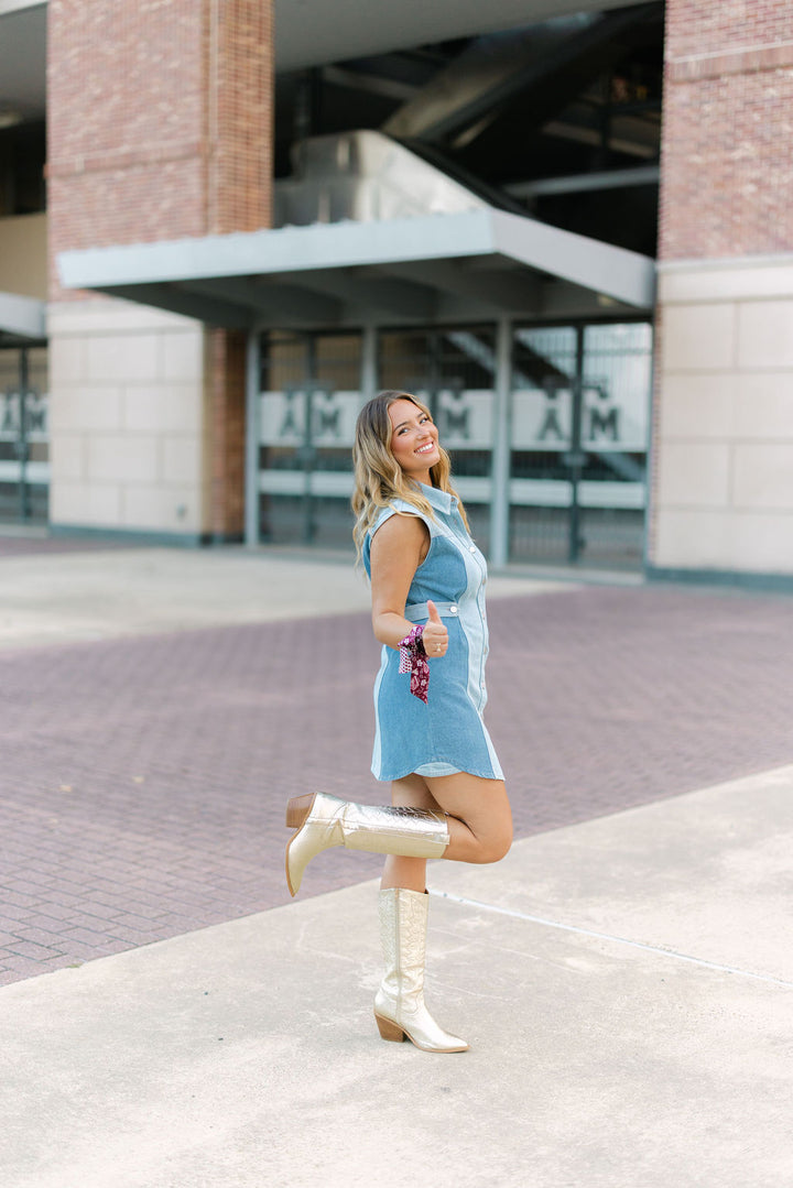Meet Me at the Field Dress, Denim