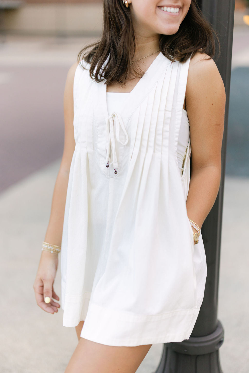 Webster Romper, Ecru