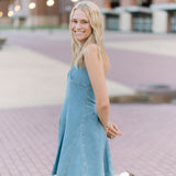Malia Dress, Medium Blue