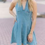 Malia Dress, Medium Blue