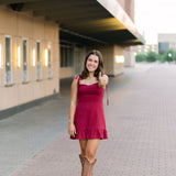 Countdown To Kickoff Dress, Maroon