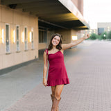 Countdown To Kickoff Dress, Maroon