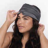 Charcoal Satin Pillow Eye Mask