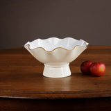 Encanto Carola Small Pedestal, Cream/White