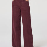 Anessa 31" Wide Leg Jean, Vintage Dark Oxblood
