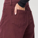 Anessa 31" Wide Leg Jean, Vintage Dark Oxblood