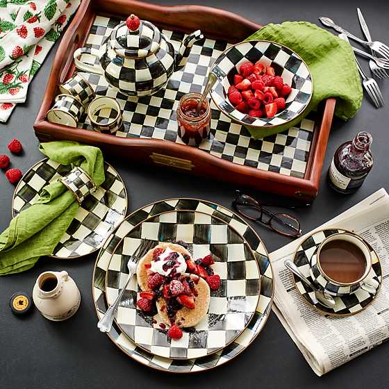 Courtly Check Enamel Salad/Dessert Plate