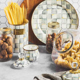 Cookie Jar with Sterling Check Lid