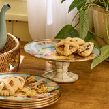 Wild Rose Slate Mini Pedestal Platter