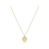 16" Necklace Gold - Respect Small Gold Disc