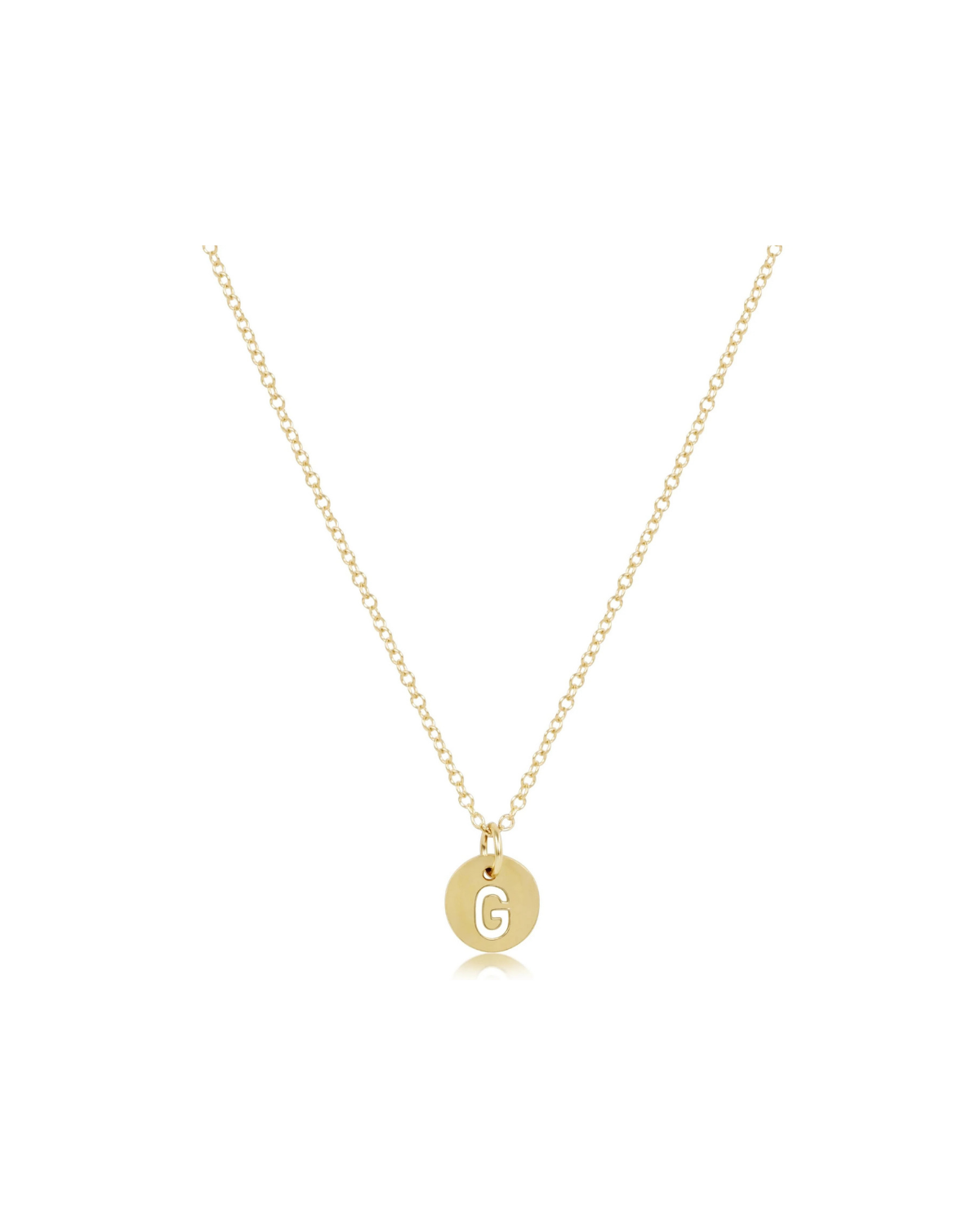 16" Necklace Gold - Respect Small Gold Disc