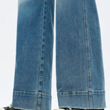 High Rise Wide Leg Jeans, Medium Blue