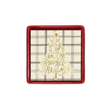 Merry Christmas Ceramic Napkin Tray + Napkins