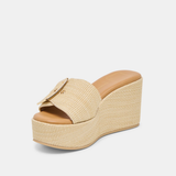 Jilian Wedges, Lt Natural Raffia