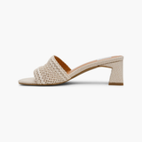 Cratar Woven Sandal, Ivory