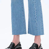 High Rise Straight Leg Jean, Medium Blue