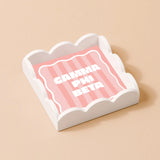 Sorority Stripe Scallop Trinket Tray