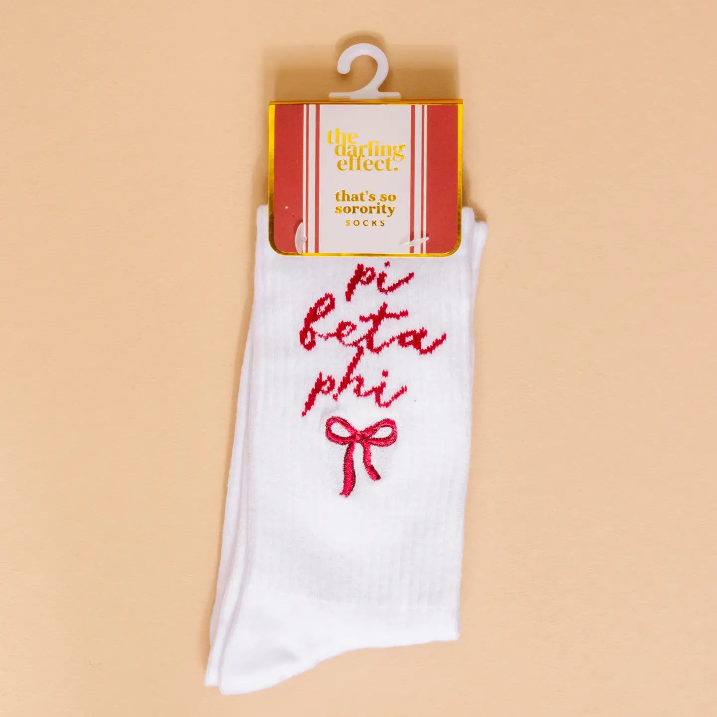Sorority Embroidered Crew Socks