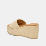 Jilian Wedges, Lt Natural Raffia