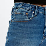 Valentine High Rise Shorts, Medium Blue