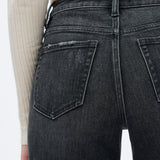Mid Rise Wide Leg Jeans, Dark Grey