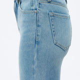 High Rise Straight Jean, Light Blue