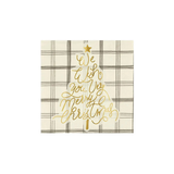 Merry Christmas Ceramic Napkin Tray + Napkins