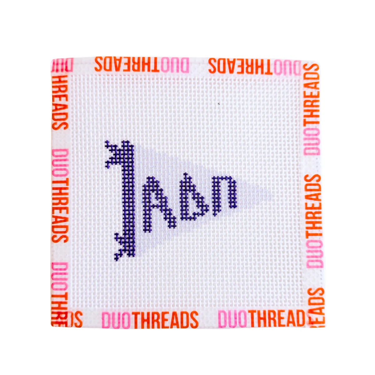 Sorority Knitted Pennant Needlepoint Canvas
