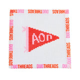 Sorority Knitted Pennant Needlepoint Canvas