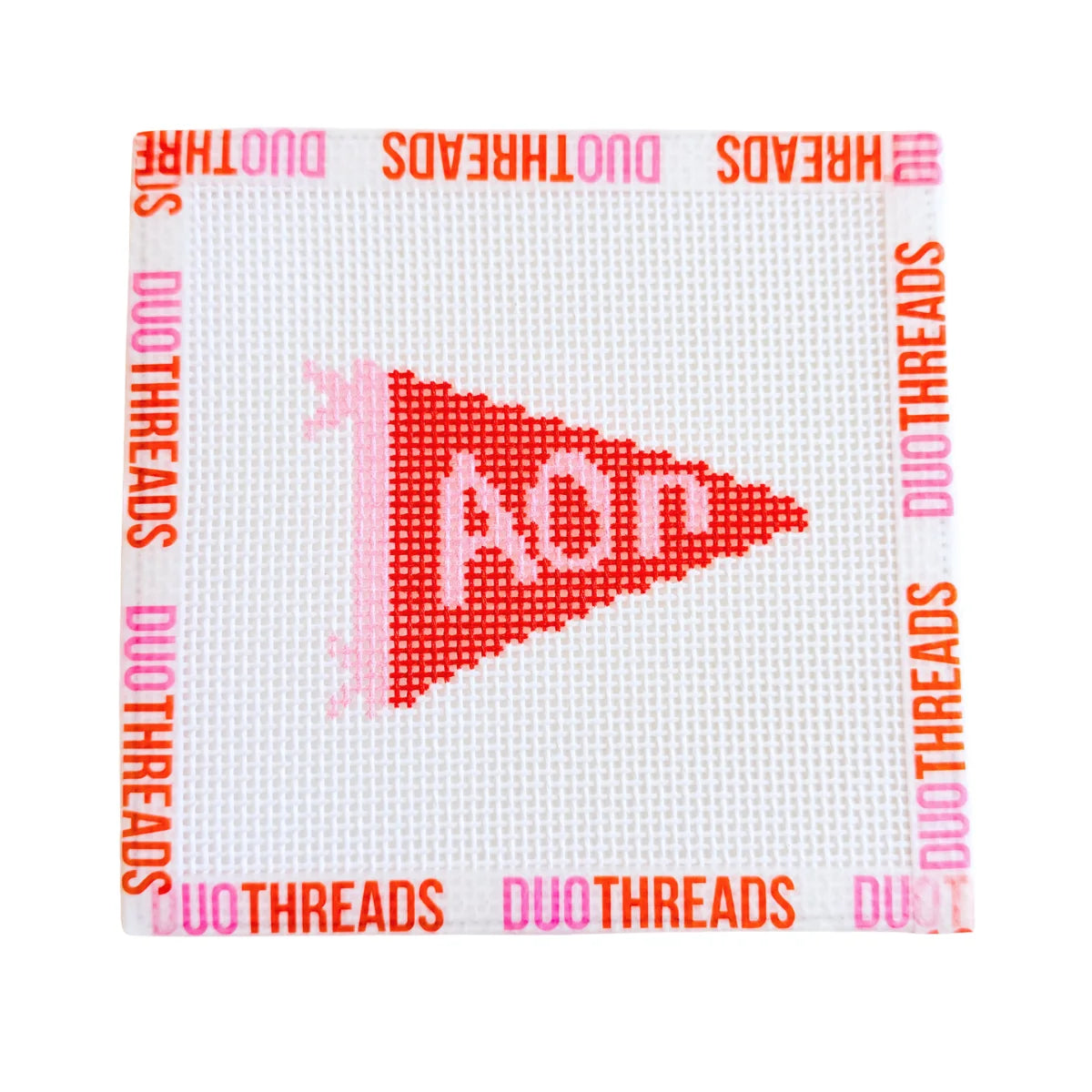 Sorority Knitted Pennant Needlepoint Canvas