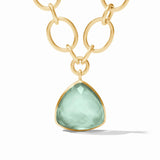 Aquitaine Statement Necklace, Iridescent Aquamarine Blue