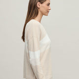 CozyChic Ultra Lite® Wavy Colorblock Pullover, Stone Multi