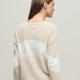 CozyChic Ultra Lite® Wavy Colorblock Pullover, Stone Multi