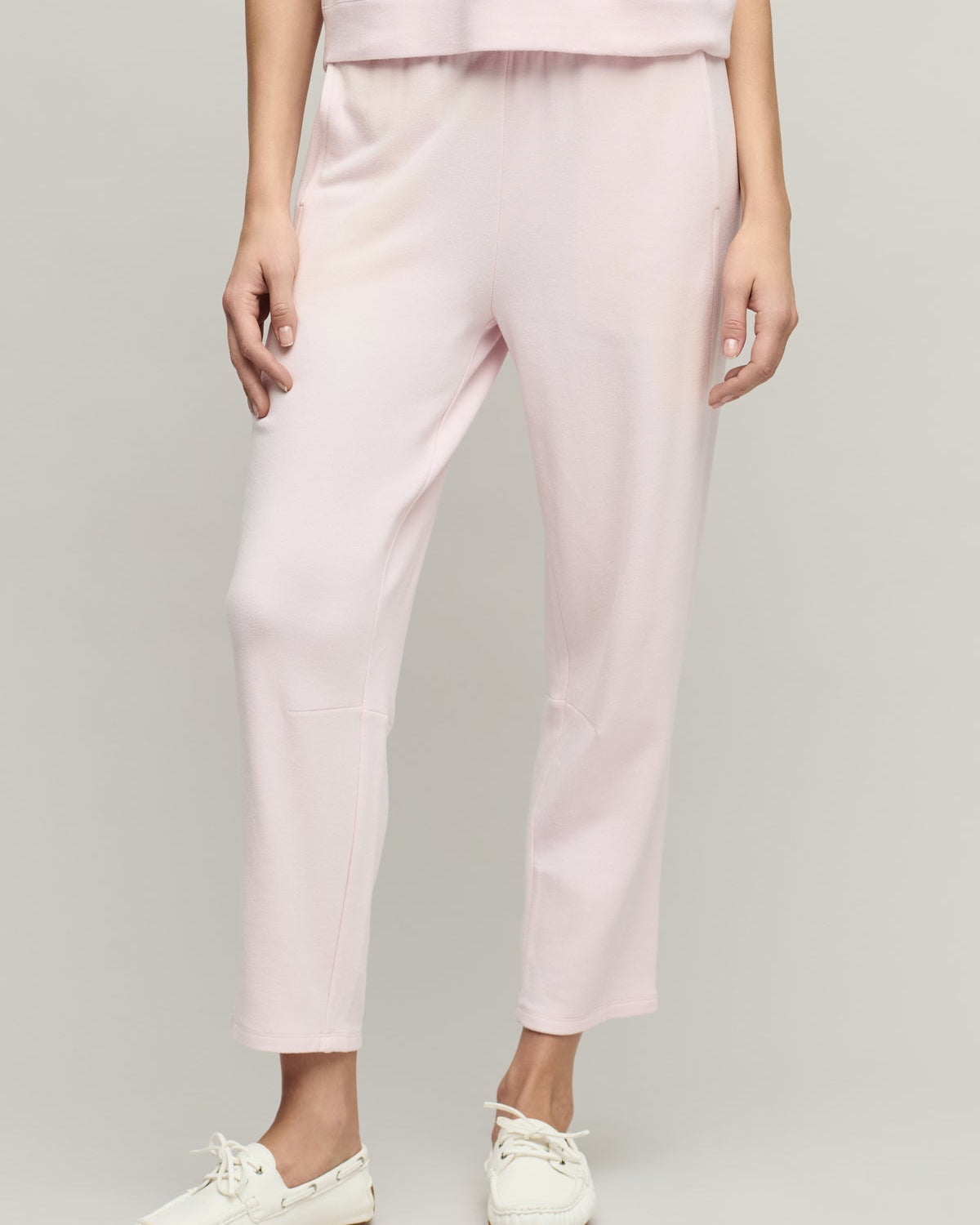 Brushed Fleece Seamed Ankle Pant, Pink Sand – Sabi Boutique