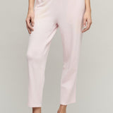 Brushed Fleece Seamed Ankle Pant, Pink Sand