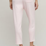 Brushed Fleece Seamed Ankle Pant, Pink Sand