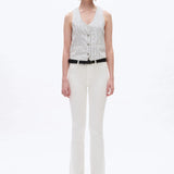 Mid Rise Flare Jean, White