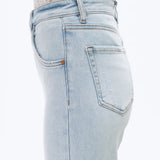 High Rise Wide Leg Denim Jeans, Light Blue
