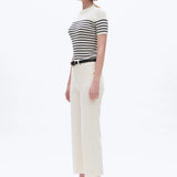 High Rise Wide Leg Denim Jeans, White