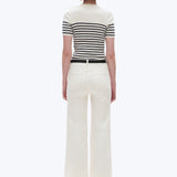 High Rise Wide Leg Denim Jeans, White