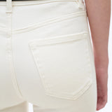 High Rise Wide Leg Denim Jeans, White