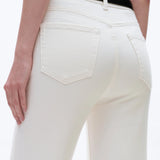 High Rise Wide Leg Denim Jeans, White