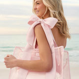 Jelly Tote Bag, Ballet Pink Bow