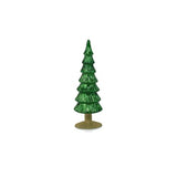 Miramonti Glass Tree on Gold Glitter Base, Classic Green