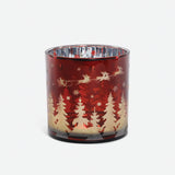 Santa and Sleigh 6" Hurricane Glass